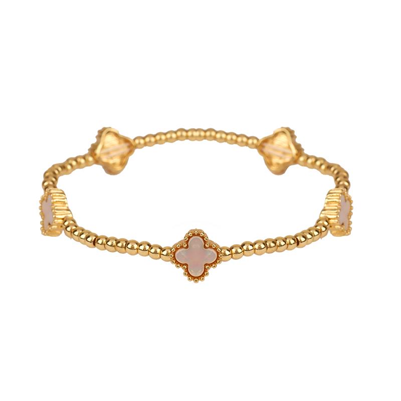 Metal Flower Station Stretch Bracelet - Tigbuls Variety Fashion