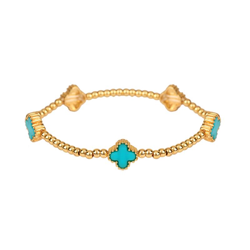 Metal Flower Station Stretch Bracelet - Tigbuls Variety Fashion