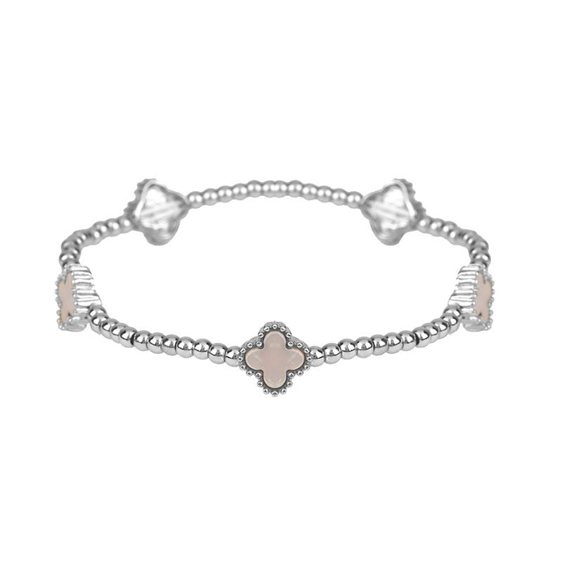 Metal Flower Station Stretch Bracelet - Tigbuls Variety Fashion