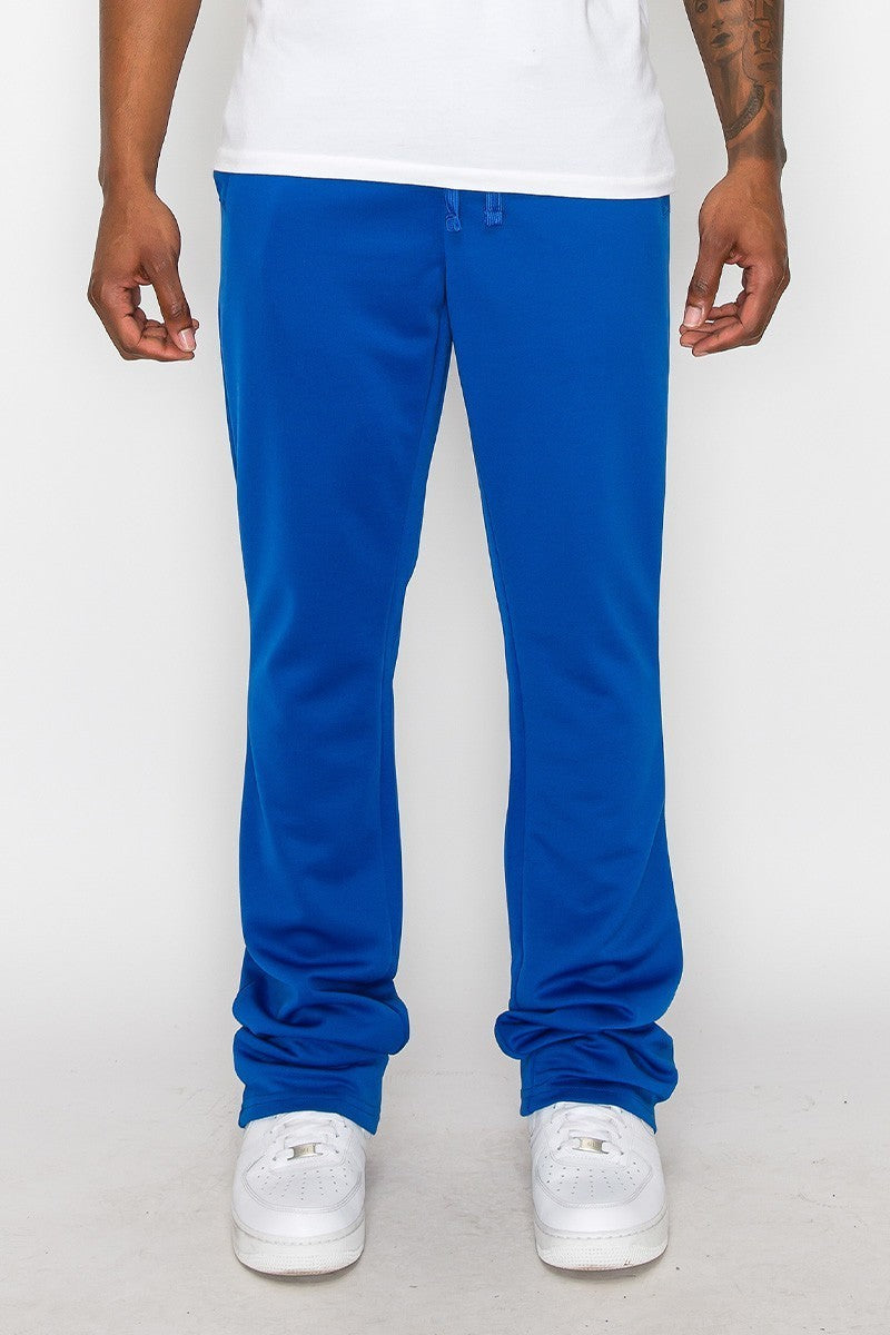 Solid Flare Stacked Track Pants - Tigbuls Variety Fashion