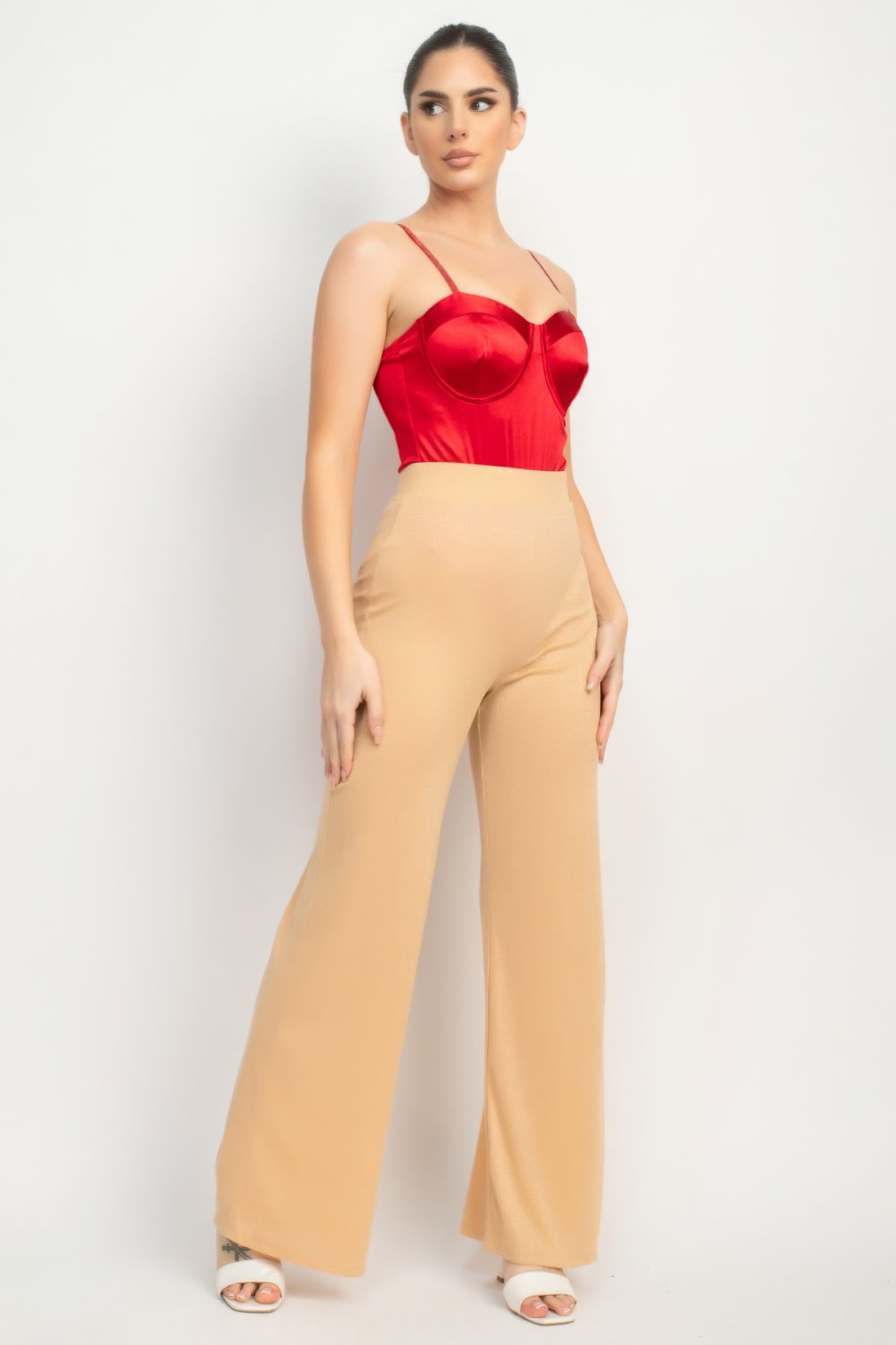 Rhinestone Strap Sweetheart Bodysuit - Tigbuls Variety Fashion