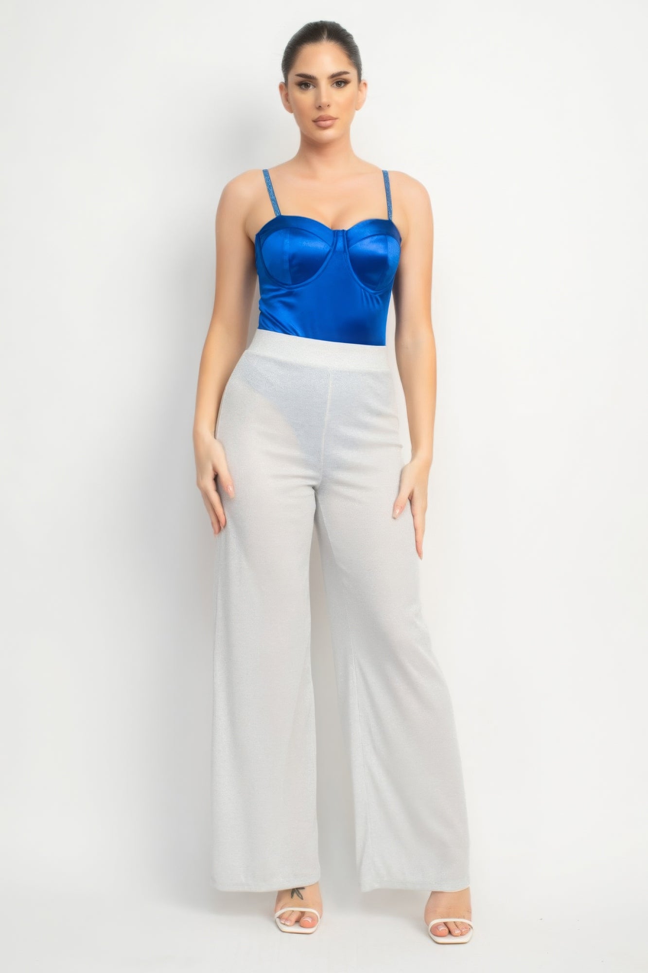 Rhinestone Strap Sweetheart Bodysuit - Tigbuls Variety Fashion