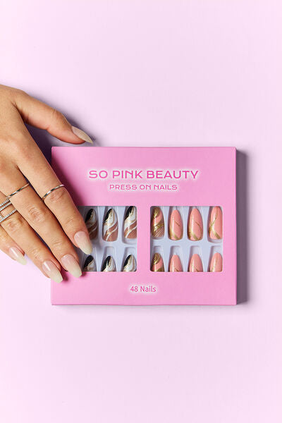 SO PINK BEAUTY Press On Nails 2 Packs - Tigbul's Variety Fashion Shop