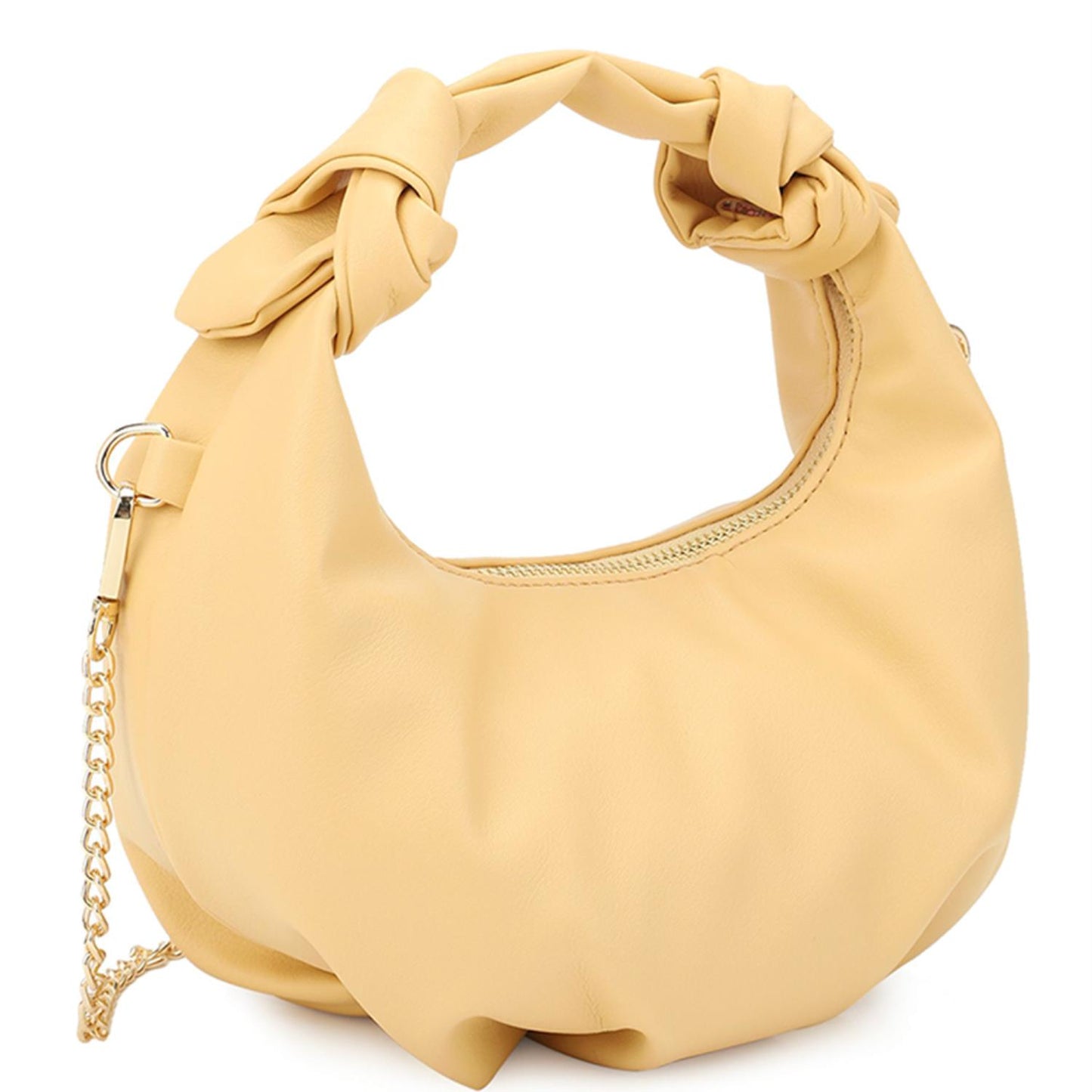 Smooth Round Handle Zipper Bag - Tigbul's Variety Fashion Shop