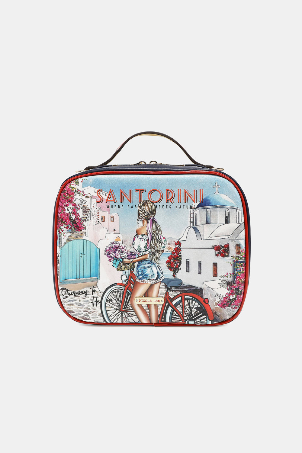 Nicole Lee USA Printed Handbag with Three Pouches - Tigbul's Variety Fashion Shop