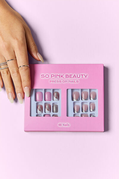 SO PINK BEAUTY Press On Nails 2 Packs - Tigbul's Variety Fashion Shop