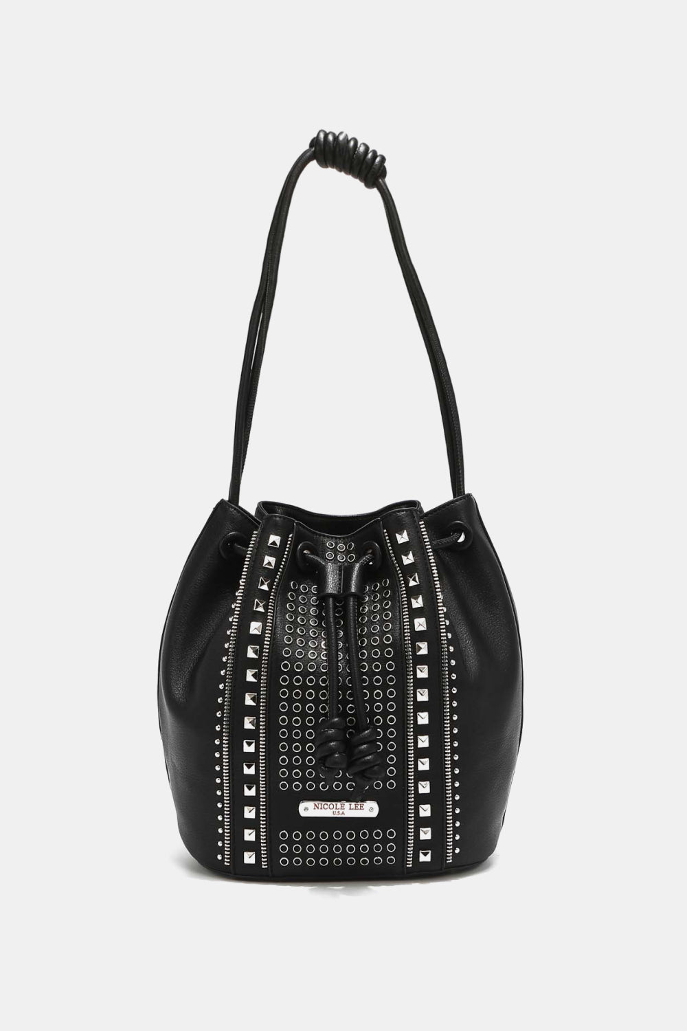 Nicole Lee USA Amy Studded Bucket Handbag - Tigbul's Fashion
