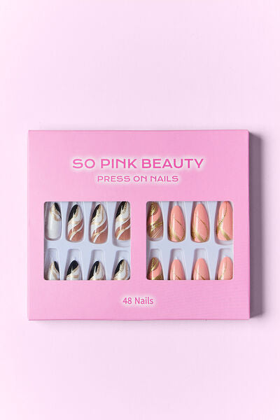 SO PINK BEAUTY Press On Nails 2 Packs - Tigbul's Variety Fashion Shop