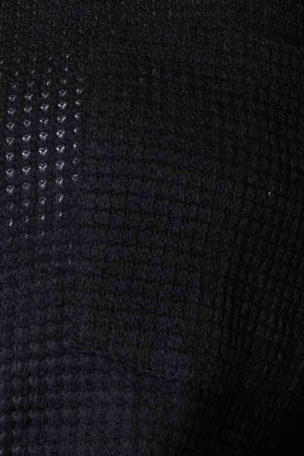 Double Take Waffle-Knit Collared Neck Dropped Shoulder Shirt - Tigbuls Variety Fashion