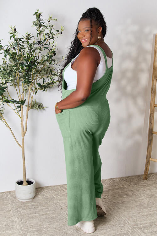 Wide Strap Overall with Pockets - Tigbuls Variety Fashion