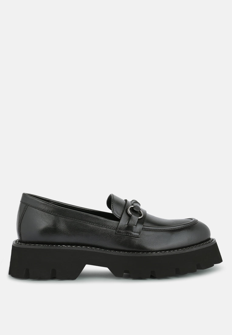 Cheviot Chunky Leather Loafers - Tigbul's Variety Fashion Shop