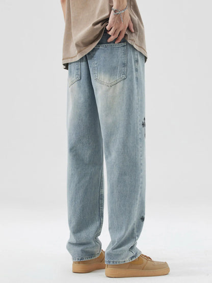 Men's Full Size Cross Wide Leg Jeans Plus Size - Tigbul's Variety Fashion Shop