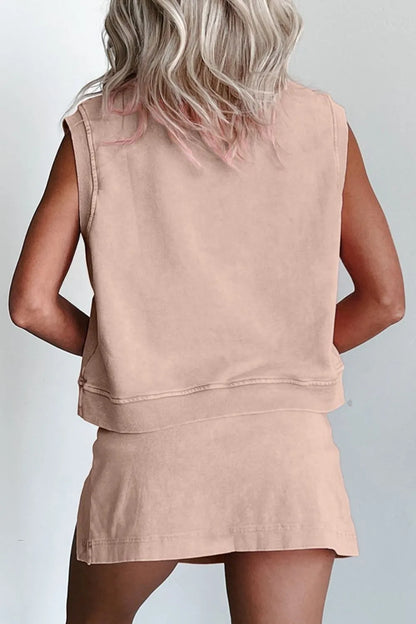 Casual Sleeveless Tank Top and Shorts Set - Tigbul's Variety Fashion Shop