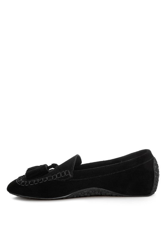 Kipstar Real Suede Leather Tassel Loafers - Tigbul's Variety Fashion Shop