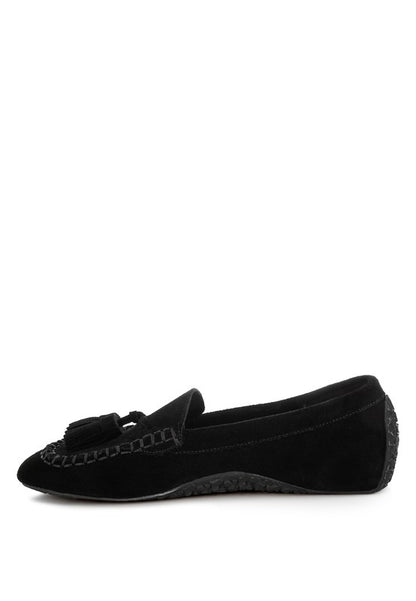 Kipstar Real Suede Leather Tassel Loafers - Tigbul's Variety Fashion Shop