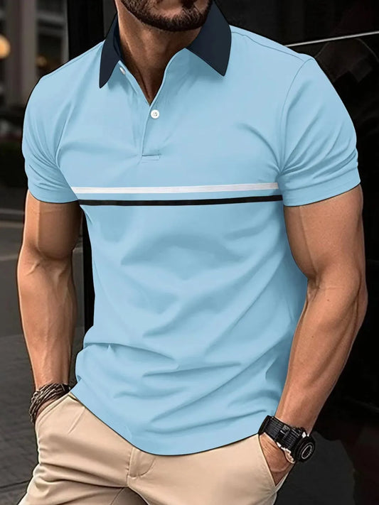 Men's Full Size Collared Neck Short Sleeve Polo Plus Size - Tigbul's Variety Fashion Shop