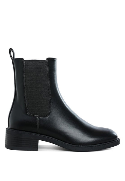 Tripoli Stacked Heel Chelsea Boots - Tigbul's Variety Fashion Shop