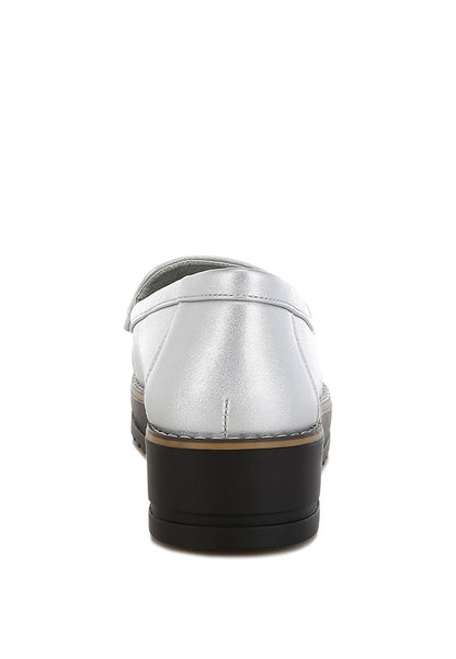 Larana Metallic Tassel Detail Loafers - Tigbul's Variety Fashion Shop