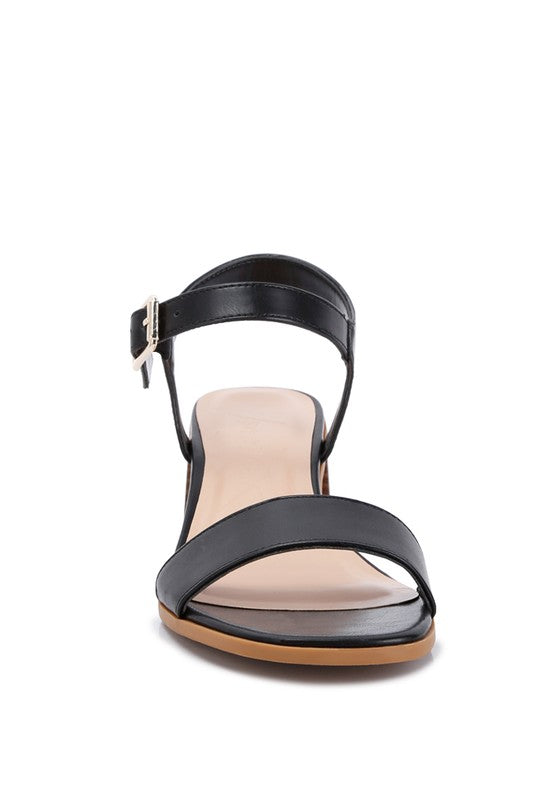 Varya Stacked Heel Sandals - Tigbuls Variety Fashion