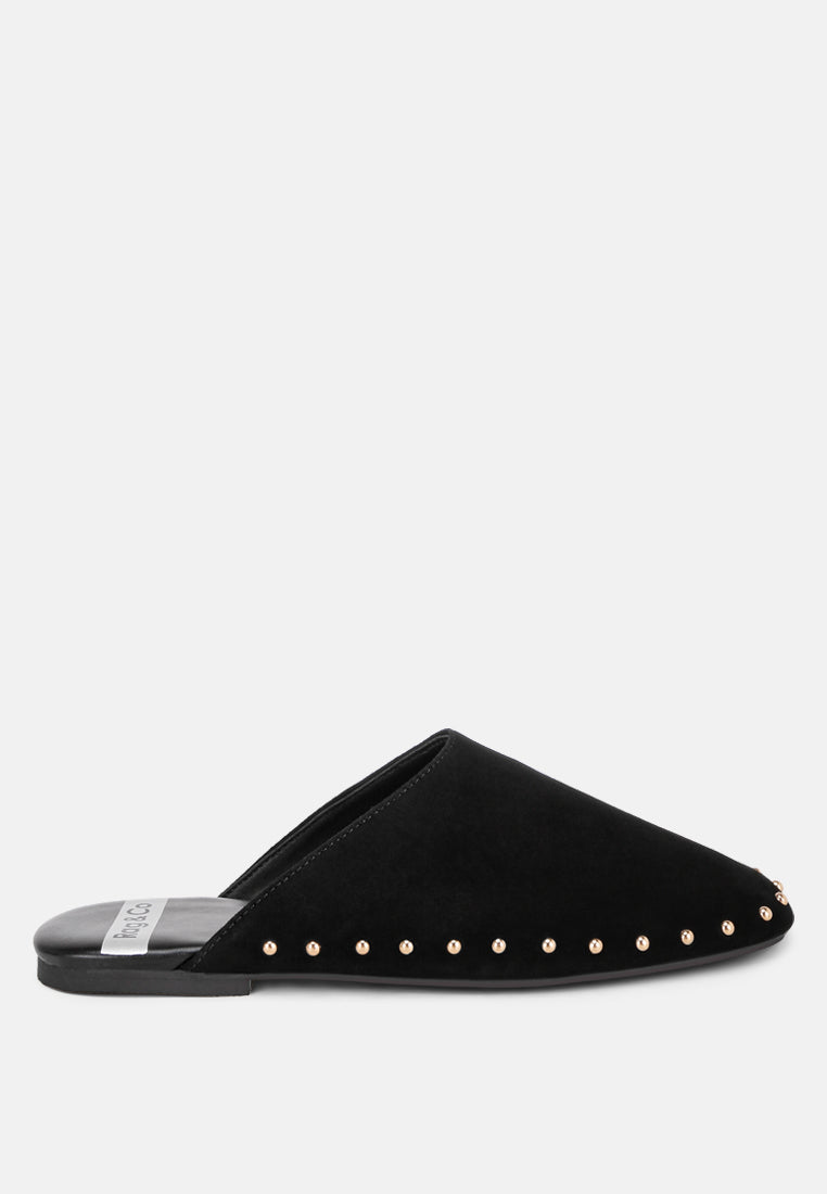 Corbera Studs Embellished Flat Mules