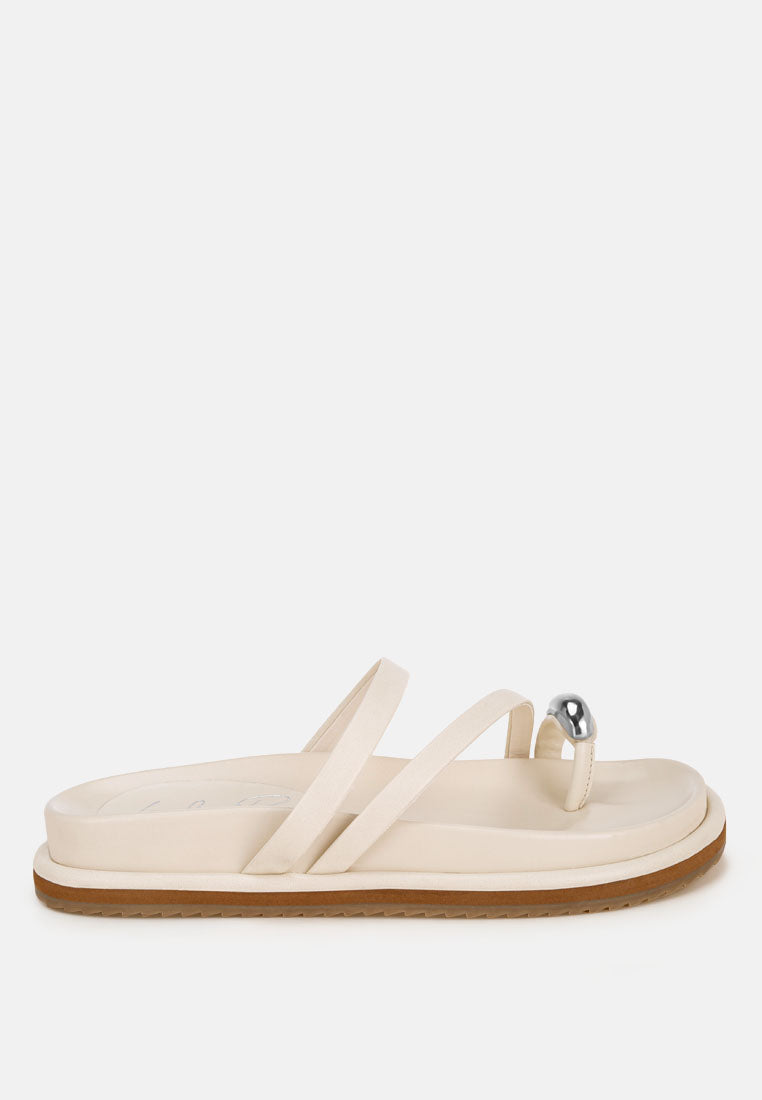 Flipper Faux Leather Strappy Slip Ons-0