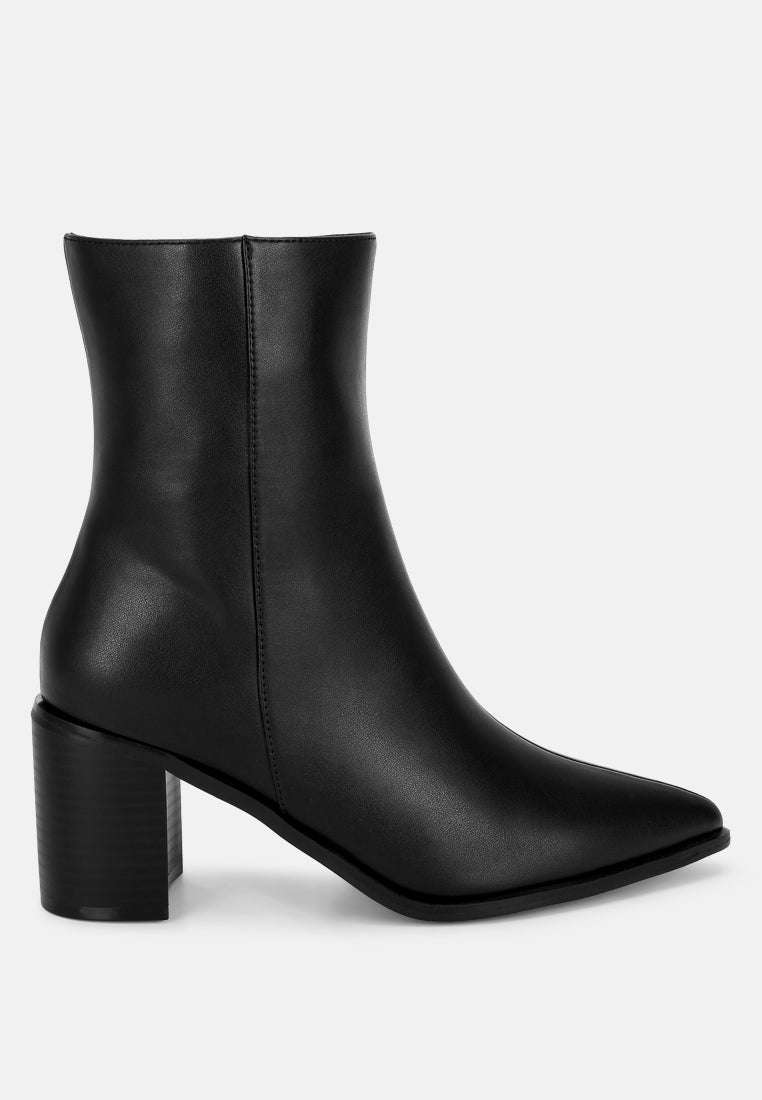 Jemima Pointy Toe Block Heel Boots