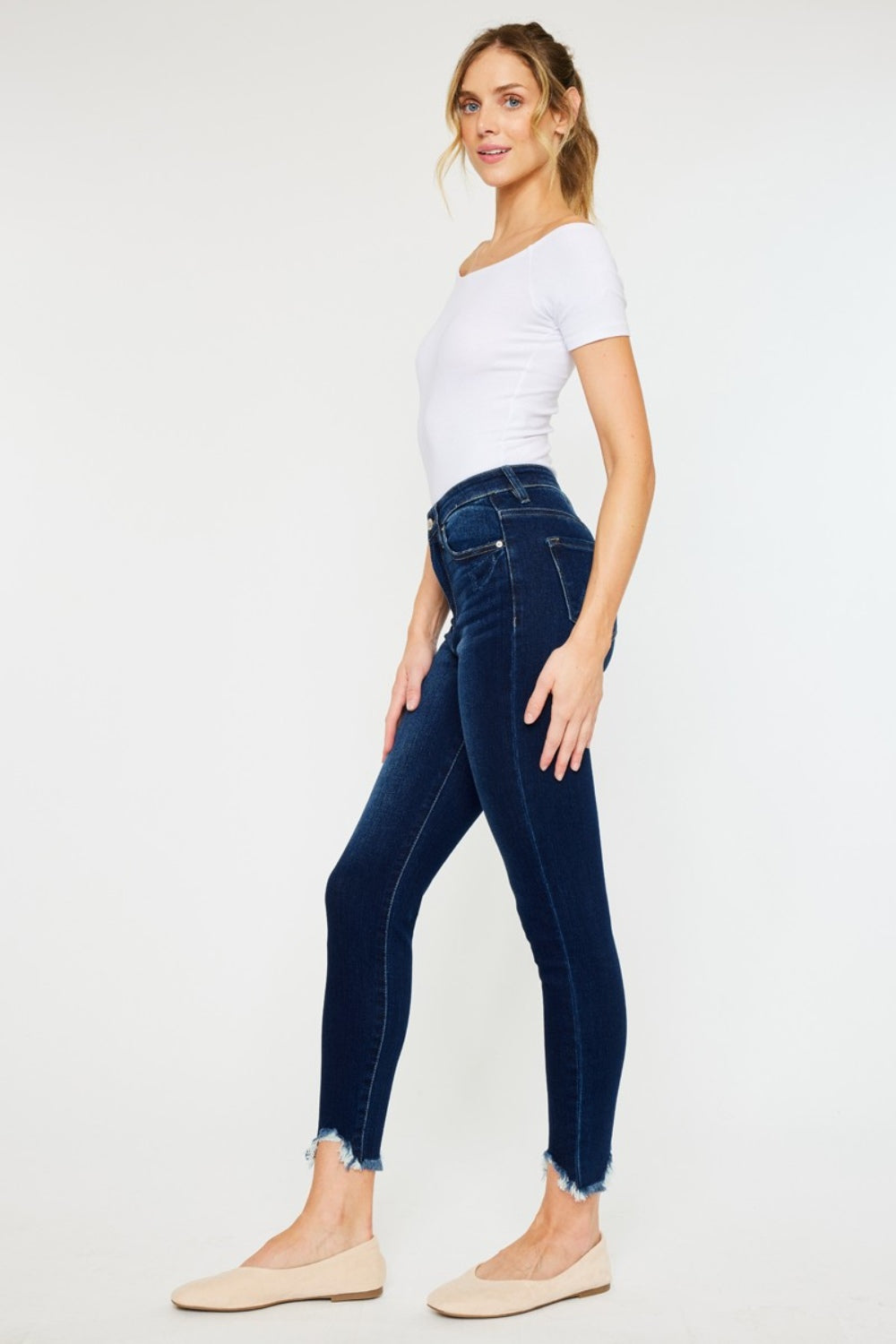 Kancan Full Size High Rise Frayed Ankle Skinny Jeans - Tigbul's Variety Fashion Shop