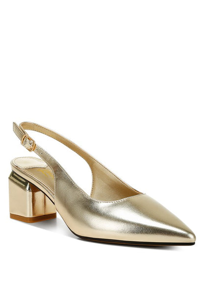 Zofoya Metallic Faux Leather Slingback Sandals - Tigbul's Variety Fashion Shop