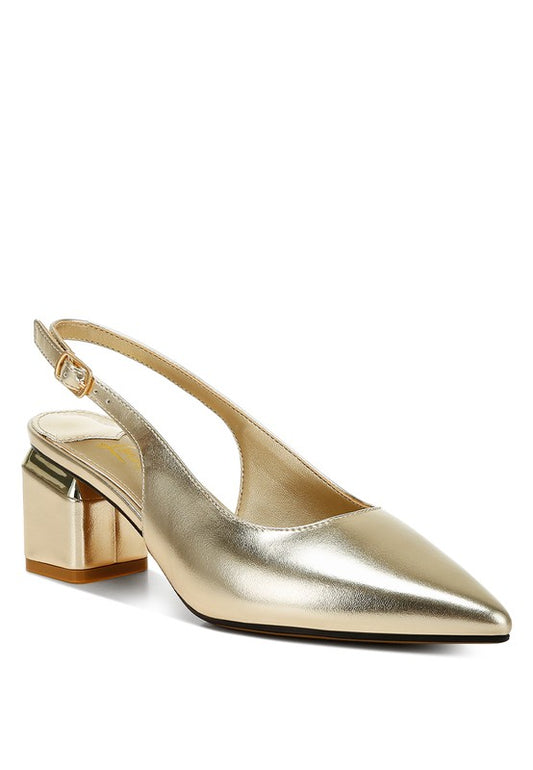 Zofoya Metallic Faux Leather Slingback Sandals - Tigbul's Variety Fashion Shop