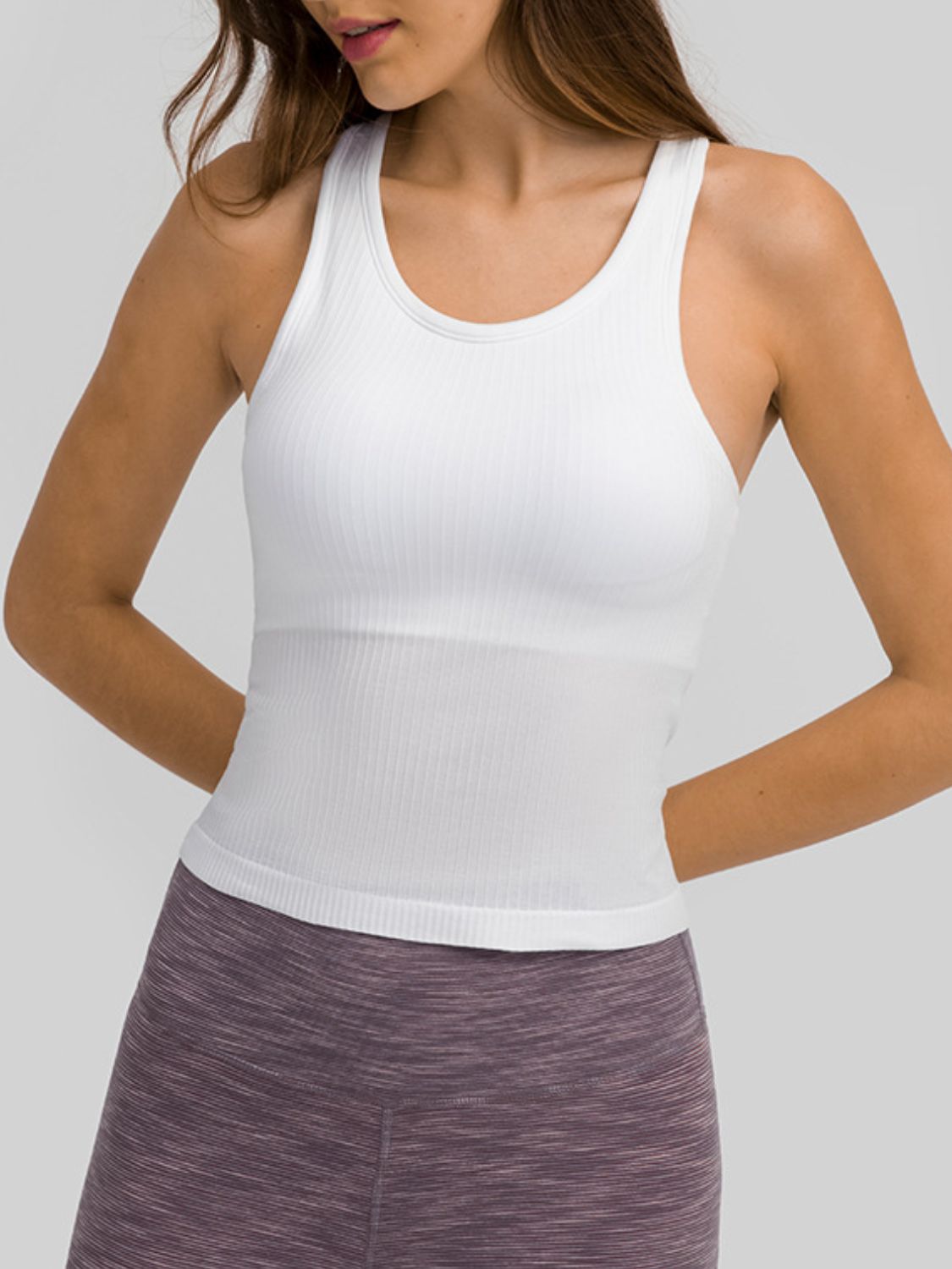 Round Neck Racerback Active Tank - Tigbul's Variety Fashion Shop