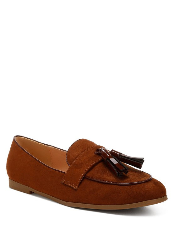 Folklore Micro Suede Tassel Loafers - Tigbul's Variety Fashion Shop