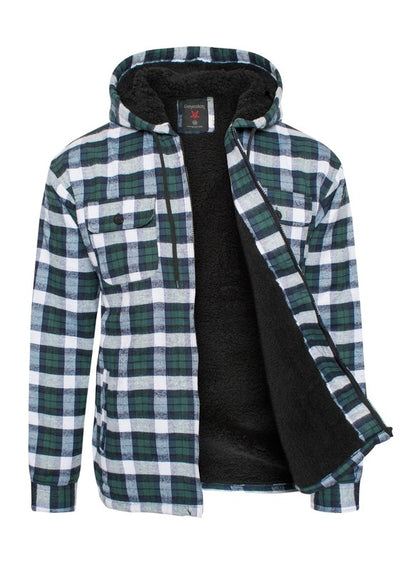 Men's Flannel Sherpa Lining Jacket - Tigbul's Variety Fashion Shop