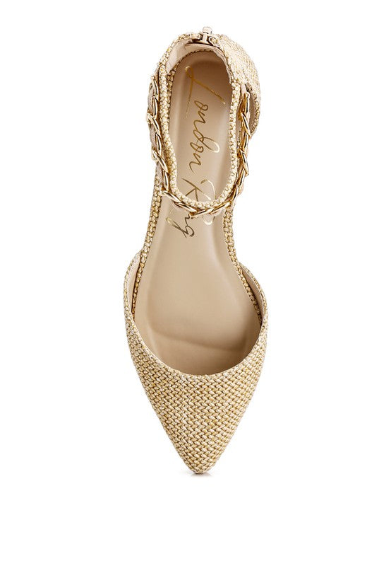 Buqisi Chain Embellished Flat Sandals - Tigbul's Variety Fashion Shop