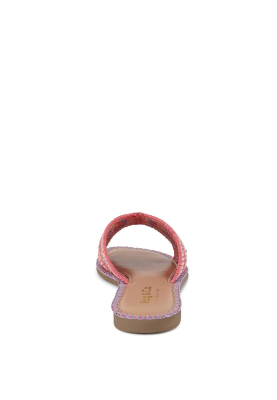 Kivah Handwoven Raffia Slip-On Flats - Tigbul's Variety Fashion Shop