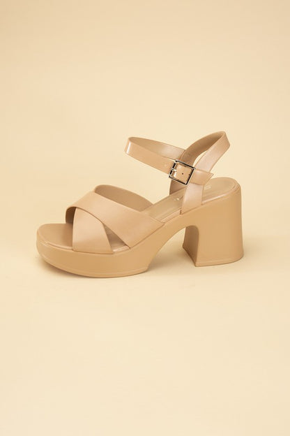 TOUCH-S Crisscross Sandal Heels - Tigbuls Variety Fashion