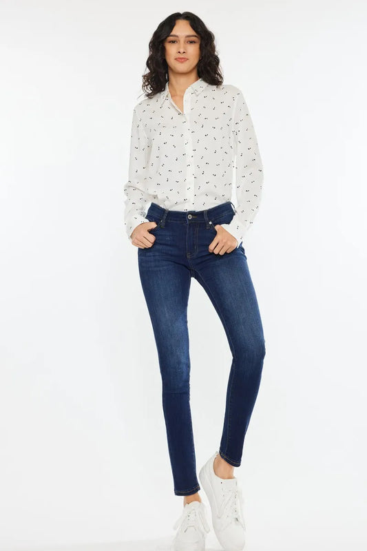 Kancan Mid Rise Super Skinny Jeans - Tigbul's Variety Fashion Shop