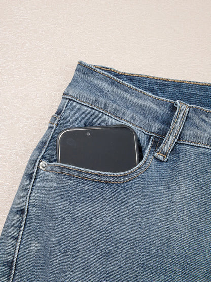 Distressed Ankle-length Straight Jeans - Tigbul's Variety Fashion Shop