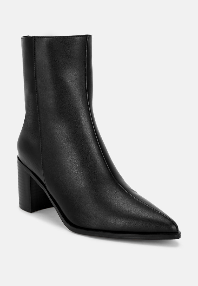 Jemima Pointy Toe Block Heel Boots