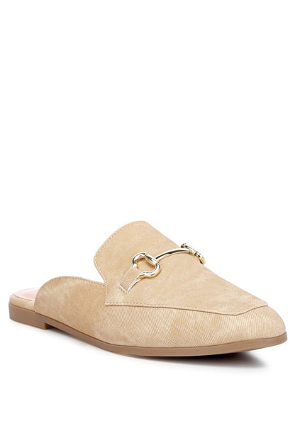 Horsebit Slip On Mules - Tigbuls Variety Fashion