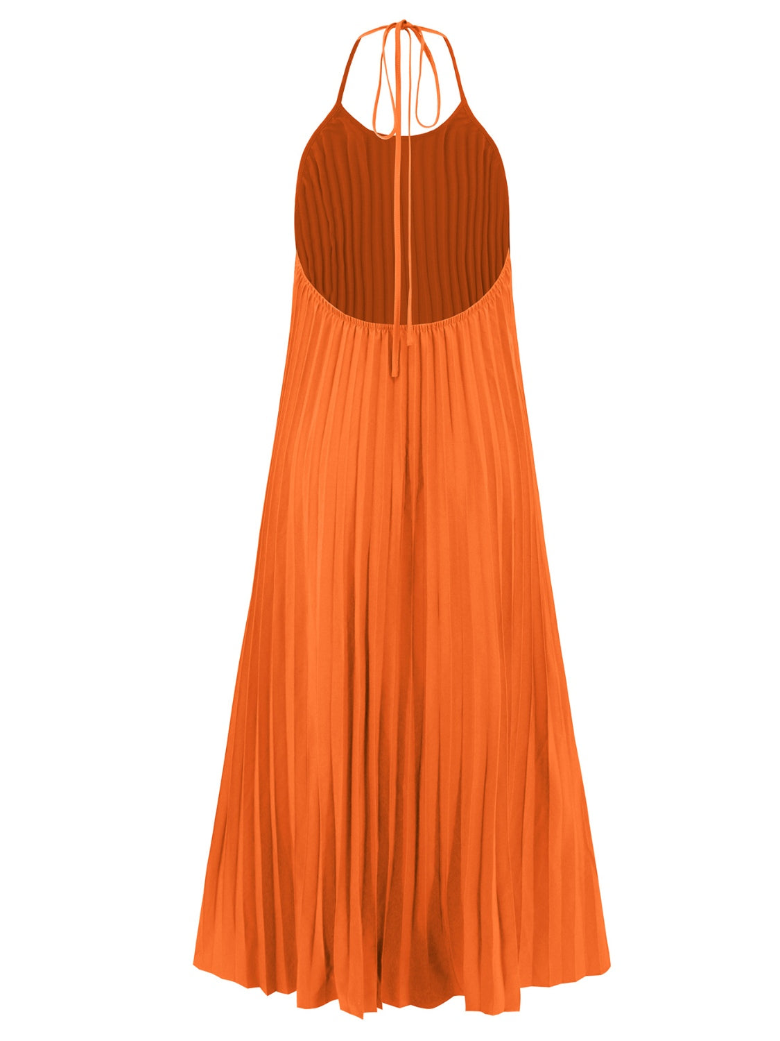 Pleated Halter Neck Sleeveless Dress - Tigbuls Variety Fashion