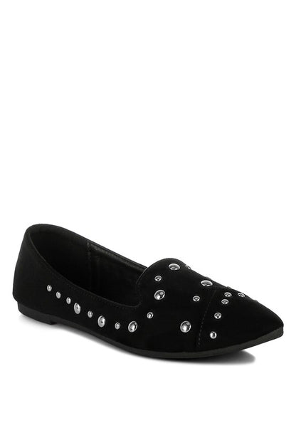 Olesia Stud Emebllished Ballet Flats - Tigbul's Variety Fashion Shop
