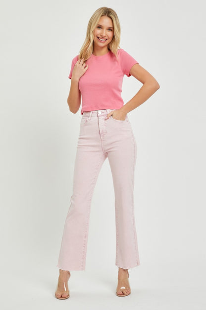 RISEN Full Size High Rise Tummy Control Straight Jeans - Tigbul's Variety Fashion Shop