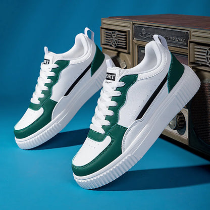 Lace Up Contrast Platform Sneakers - Tigbul's Variety Fashion Shop
