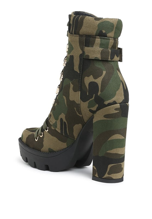 Palmetto Camouflage Ankle Boots - Tigbul's Variety Fashion Shop