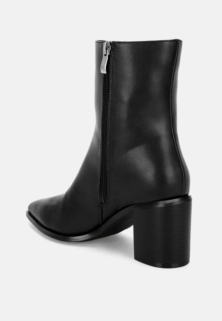 Jemima Pointy Toe Block Heel Boots