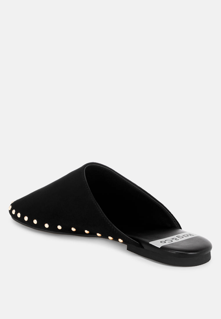 Corbera Studs Embellished Flat Mules