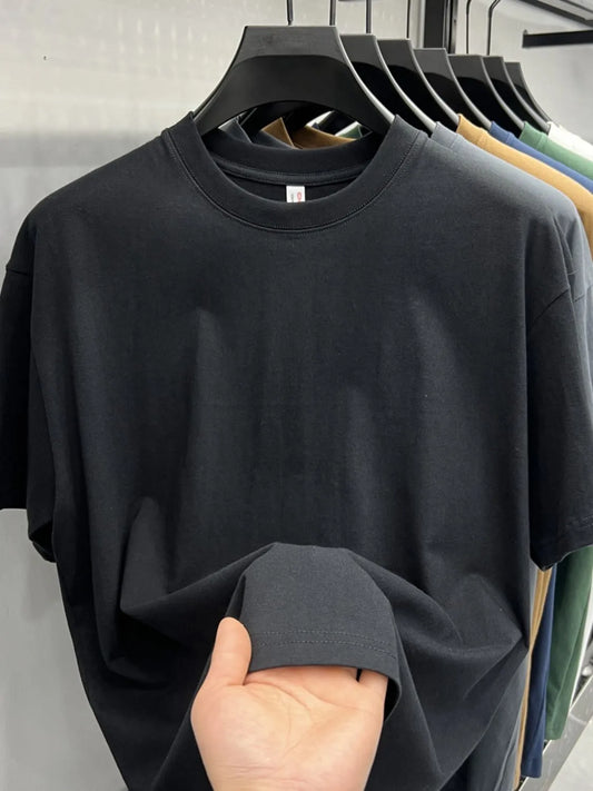 Men's Plus Size Round Neck Short Sleeve T-Shirt - Tigbul's Variety Fashion Shop
