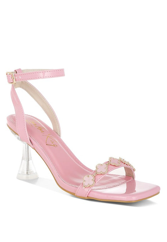 Ebina Charm Detail Spool Heels - Tigbul's Variety Fashion Shop
