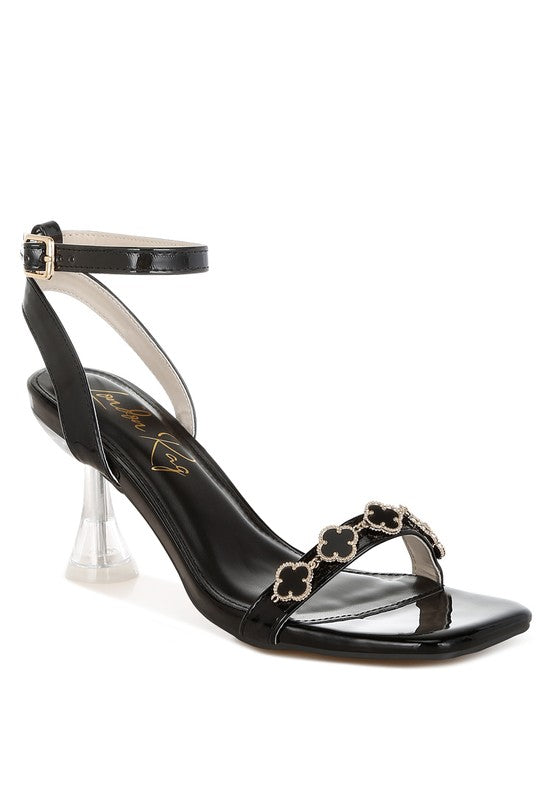 Ebina Charm Detail Spool Heels - Tigbul's Variety Fashion Shop