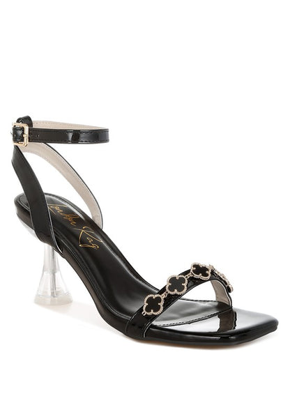 Ebina Charm Detail Spool Heels - Tigbul's Variety Fashion Shop